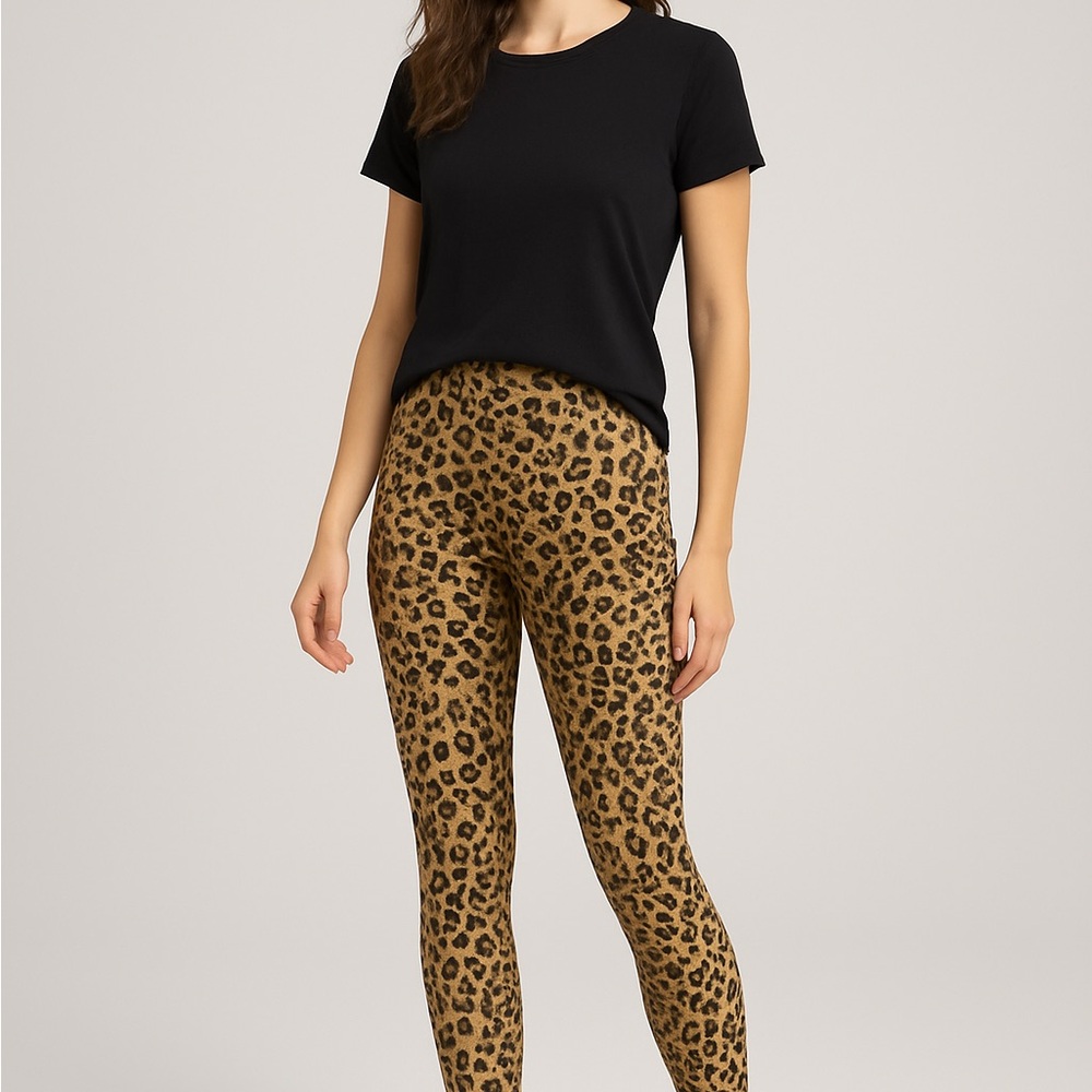 J. Crew Leopard Print Leggings - Brown and Black